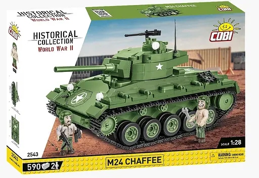 Конструктор COBI-2543 Американський танк M24 Chaffee 1:35 (590 деталей)
