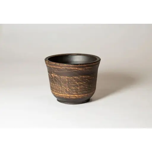 Сільничка 0.17 л керамічна (глиняна) різьблена коричнева 