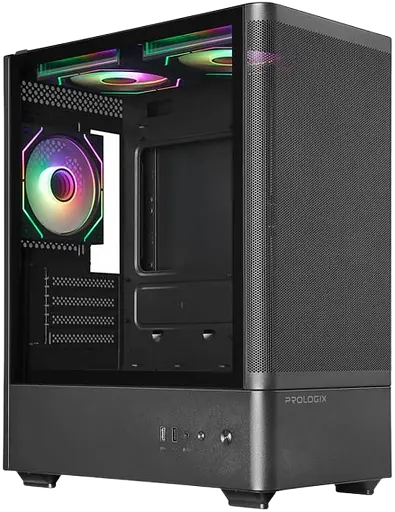 Корпус Prologix Lumi GM-01MAB Mesh ARGB Black - фото 2