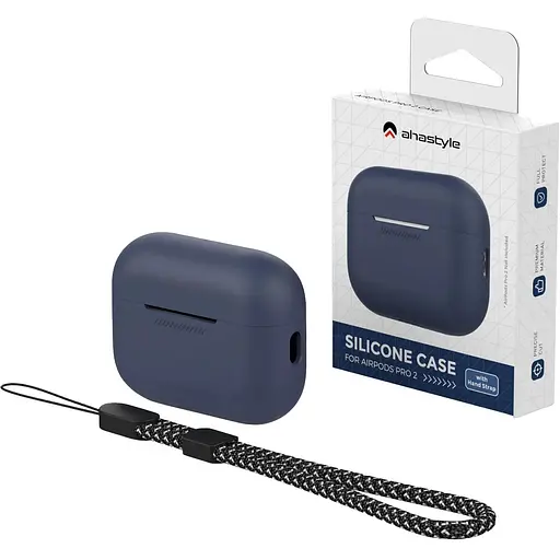 Чехол AhaStyle Colorful Silicone Case для AirPods Pro 2 Midnight Blue (CP-187-2-C-MB) [133838] - фото 4