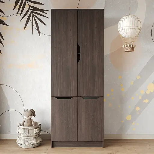 Шкаф распашной MebelStar 4Д Лилу 80x40x210 см Дуб ристрето (MBS-1413) - фото 2