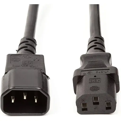 Кабель питания PowerPlant C13 to C14 3.0 m (CC360376) - фото 1