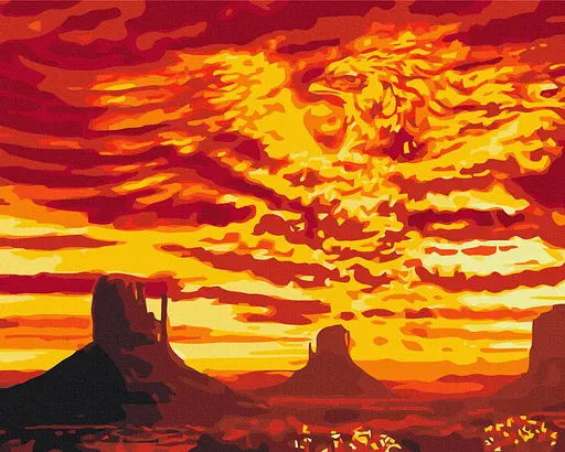 Картина за номерами на підрамнику Brushme Фенікс в пустелі