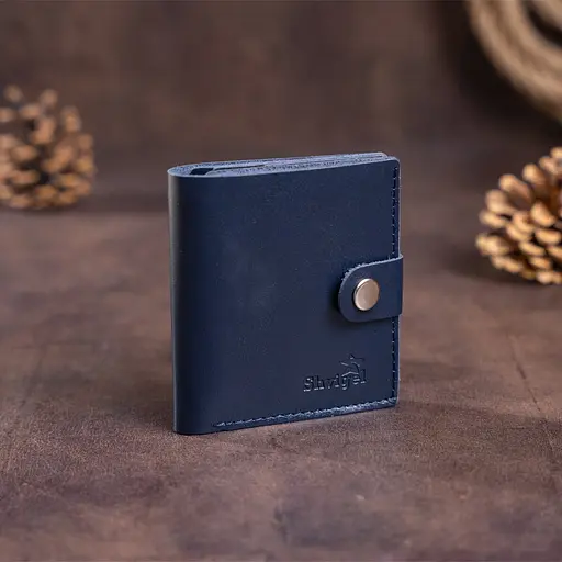 Мужской кожаный кошелек Shvigel 10х8.5х1 см acs0015128 - фото 5