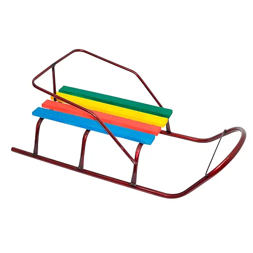 Санки «Класик» с круглыми полозьями, 90х40х36, бордовые