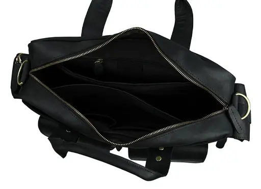 Вместительная кожаная сумка 2 в 1 John McDee для мужчин 38х10х30.5 см sum0028414 - фото 2