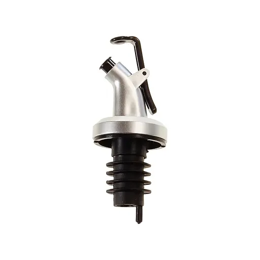 Пробка-носик гейзер дозатор для разлива из бутылки масла уксуса с металлическим носиком 8 см, Kitchen Master Стальной 86315 - фото 1