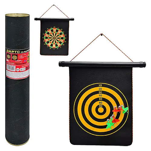 Дартс двосторонній магнітний 12 дюймів, 4 дротики з магнітом MS0099
