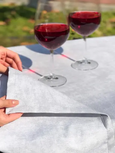 Водовідштовхувальна скатертина Мармур світло-сірий 400х180 см - фото 9