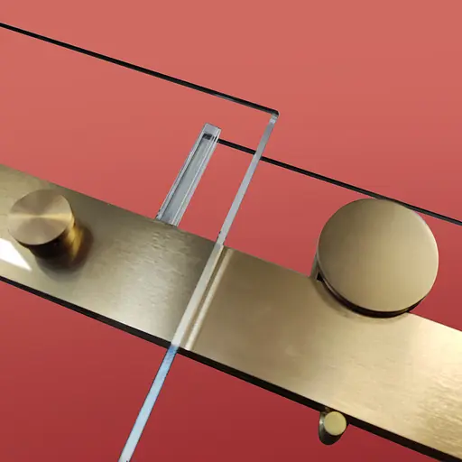 Дверь в нишу Koer SR SD01-120x200-TR-12 прозрачное стекло Easy Clean 8 мм, матовое золото KR5377, универсальная, прозрачная, золотая - фото 6