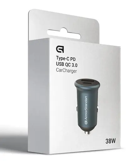 Автомобильное зарядное устройство для ArmorStandart 20 W Type-C+USB (ARM65439) серый - фото 4