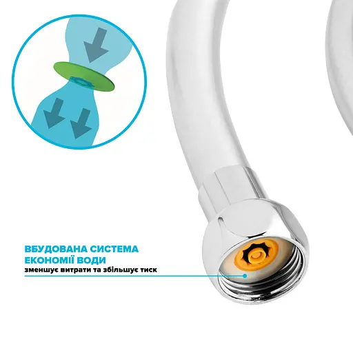 Водозберігаюча насадка Drop ST06E-SH для душу прихована - Економія 50%, 6 л/хв, універсальна 1/2" - фото 3