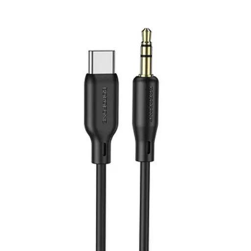 Аудіокабель BOROFONE BL18 Type-C silicone digital audio conversion cable Black - фото 4