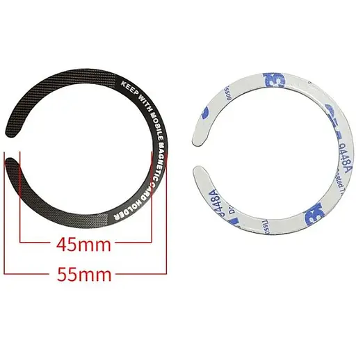 Стальная пластина DK для MagSafe Ring Letter на скотче (Кольцо С / black) - фото 2