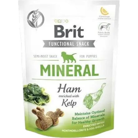 Функціональні ласощі для цуценят Brit Care Functional Snack Mineral Ham з шинкою 150 г - фото 1