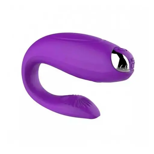 Вибратор для пар 10 режимов вибрации точка G клитор силикон USB зарядка фиолетовый