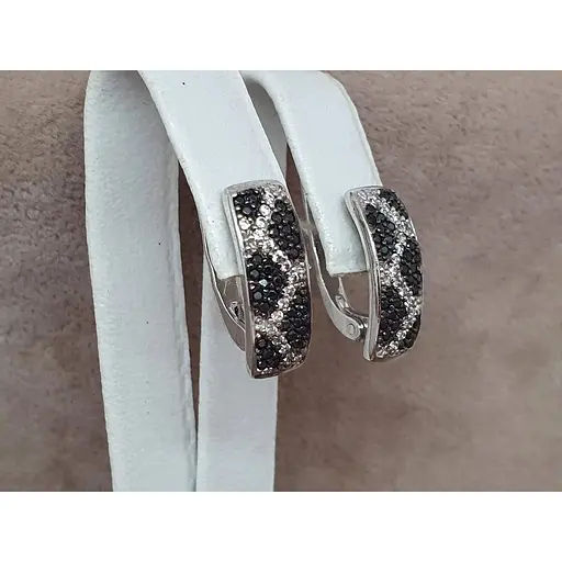 Срібні сережки Агні ШЕНЕН БЛАН з фіанітами. 2172/1Р-CZ - фото 3