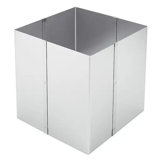 Набір із 6 розсувних квадратних форм для випікання та збирання тортів (квадрат для торта) 15-28 см різної висоти, Master Class Сірий 87135 - фото 5