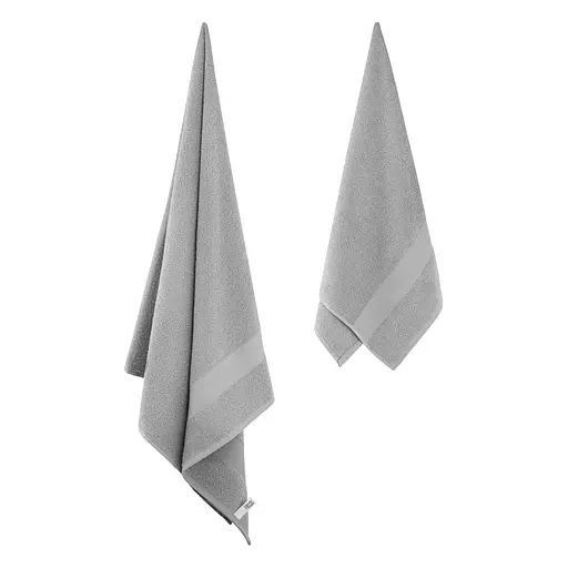 Набір рушників махрових Ardesto Essence 50х90 см 70х140 см 2 шт. 100% бавовна сірий (ART2358GR)  - фото 5