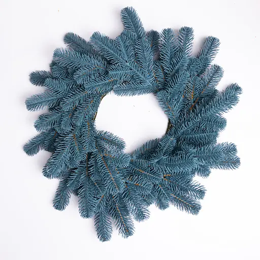Литий штучний різдвяний вінок Lugi TD-VINBL Святковий Преміум 60 см блакитний