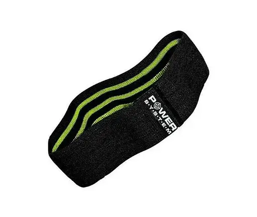 Тканинна гумка для фітнесу та спорту Power System PS-4092 Booty Band LVL 2 Black/Green (d_80 см, 12-16 кг) (4092GN-0) - фото 4