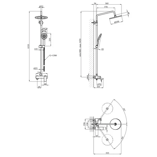 Душевая система Kroner KRP Graz - GRP063 (CV031333) - фото 13