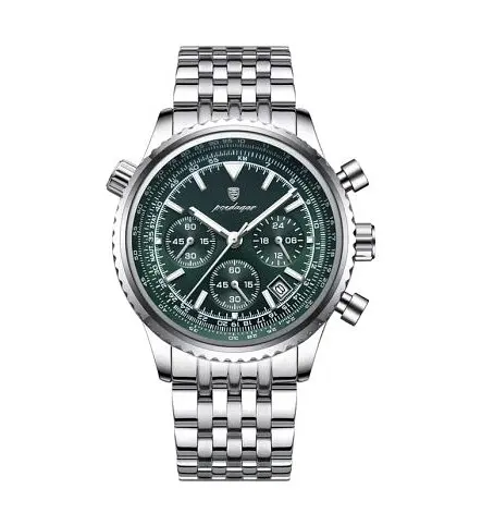 Чоловічий наручний годинник Poedagar Avalon (Сріблясті)