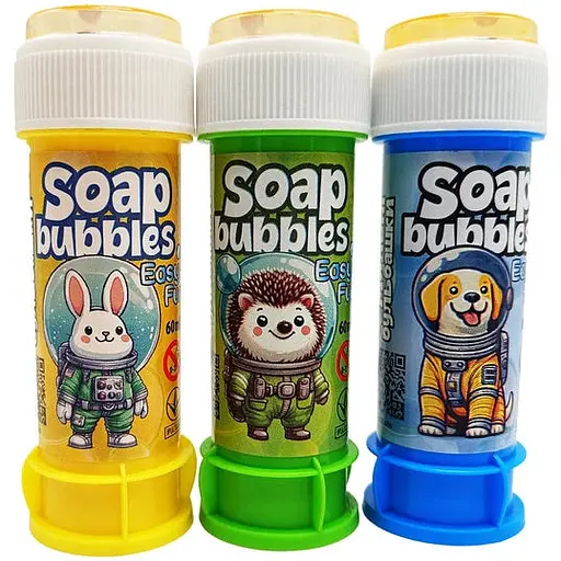 Мильні бульбашки Easy Fun класичні 60 мл 3 види (270) (15) в асортименті (70601-EF)