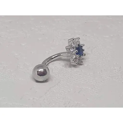 Срібна сережка для пірсингу пупка Silvex 925. Пр2ФС/013 - фото 4