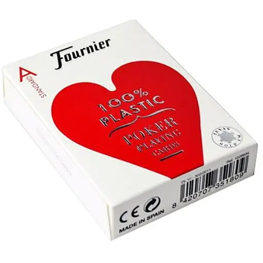 Карти гральні Fournier 2500 100% Plastic Standard Index (red blue) (10016249) - фото 1