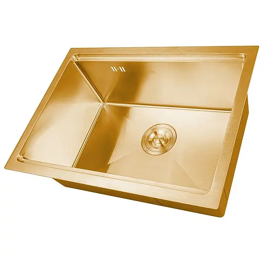Кухонная мойка под столешницу золотая из нержавеющей стали 1.5 мм кухонная станция Nett NG-5742, Золотой - фото 2