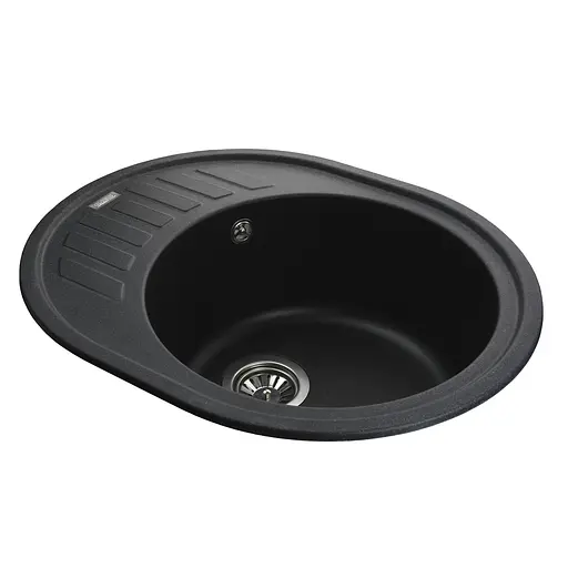 Гранитная мойка Globus Lux Arno графит 650x500 мм А0001, Графит - фото 4