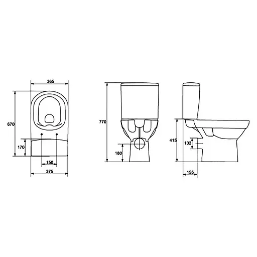 Унитаз-компакт Cersanit City Clean On 011 K35-038 с сидением Soft Close Slim - фото 2