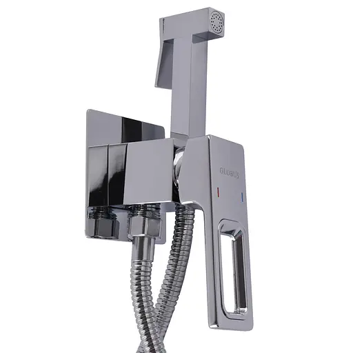 Смеситель гигиенический Globus Lux PIANO GLPN-0-106MIX одноручный настенный для душа с латунным корпусом хромированный - фото 4