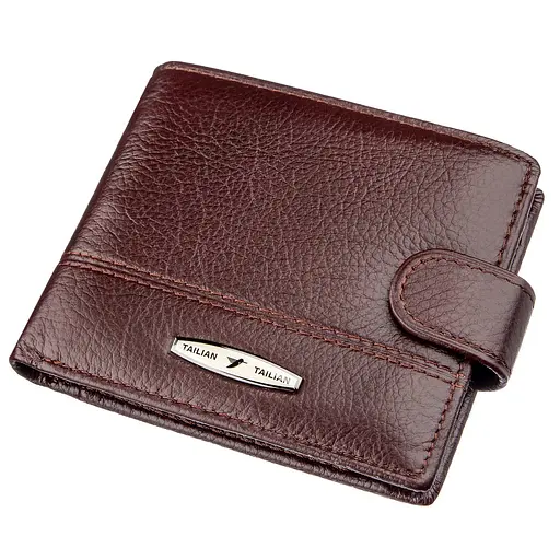 Мужской кожаный кошелек Tailian 11.5х9.5х1.5 см acs0015698 - фото 1