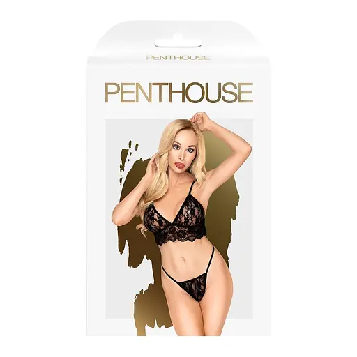Комплект білизни Penthouse Lingerie Double Spice M/L чорний - фото 3