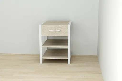 Тумба універсальна Ferrum-decor Вів'єн 1/2 50x41x40 білий ДСП Дуб Сонома 16мм (FRD-104130)