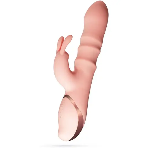 Вібратор-кролик Crushious Ringlord 24 см (персиковий)