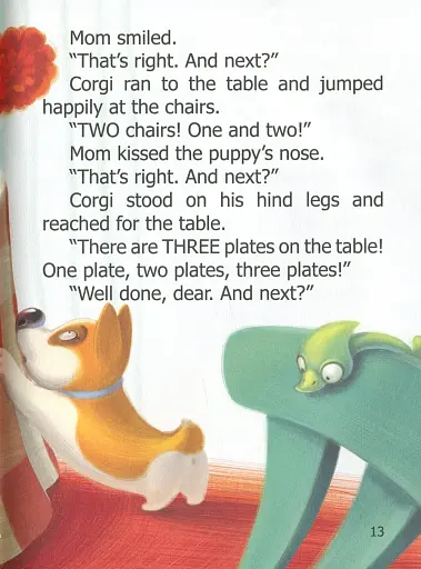 Малюк Коргі вчиться рахувати. Книжка-білінгва - фото 12