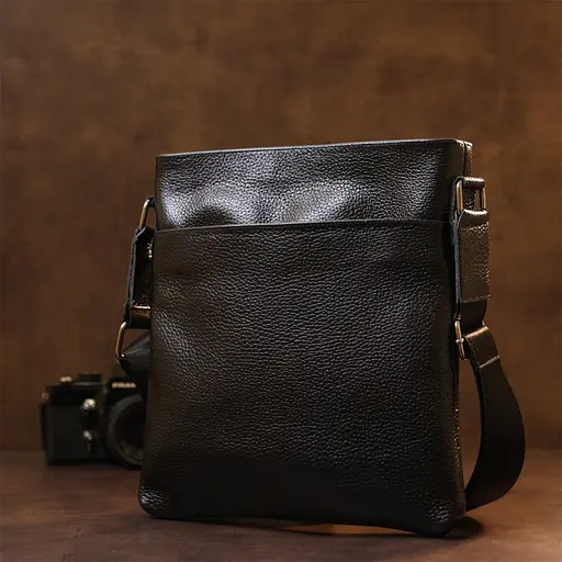 Кожаная мужская сумка через плечо SHVIGEL 24х26 см 000200032 - фото 7