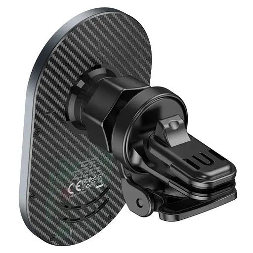 Автодержатель для телефона с БЗП Hoco CA91 Magic magnetic wireless fast charging car holder серый - фото 3