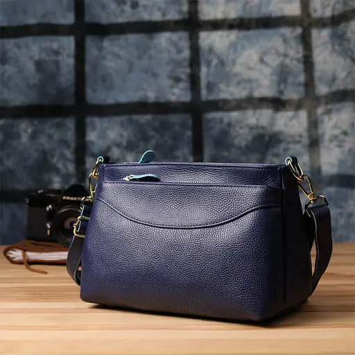 Женская кожаная сумка Vintage с жестким дном 27х16х11 см sum0027560 - фото 9