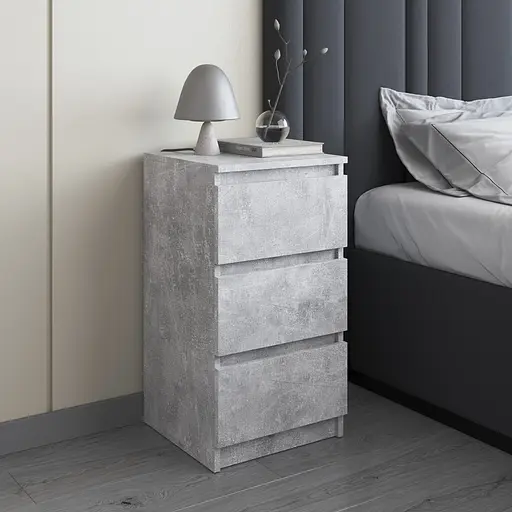 Тумба приліжкова Vays, в спальню, сучасна, 3 шухляди, без ручок R-30 - фото 9