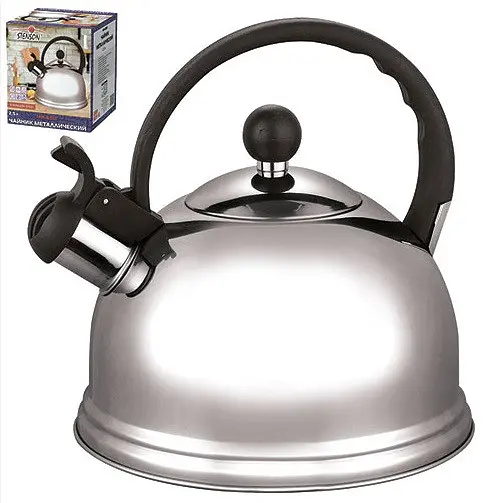 Чайник із нержавіючої сталі Stenson MH-3510 2,5 л зі свистком нержавіюча сталь - фото 1
