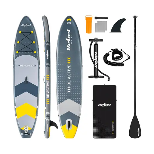 SUP дошка Rebel Active 350 см з аксесуарами сапборд 150 кг 350 x 81 х 15 см Grey