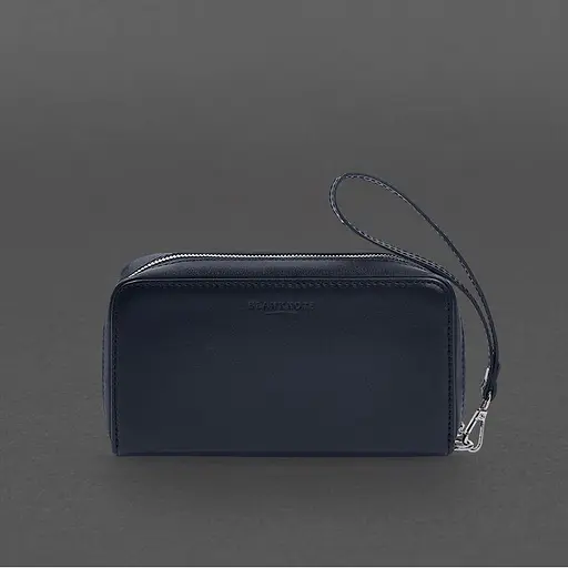 Кожаный клатч-купюрник 4.0 синий краст - фото 7