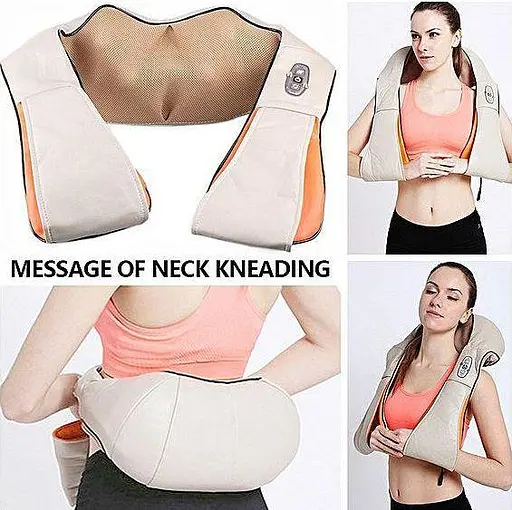Массажер роликовый для шеи и спины инфракрасный подогрев Massager of Neck Kneading 55w - фото 9