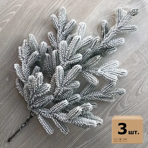 Гілки хвойні штучні Hvoya Traditional засніжені 60 см 3 шт. - фото 2