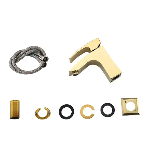 Змішувач для умивальника Gappo G1007-13 Золотий - фото 6