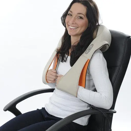 Массажер роликовый для шеи и спины инфракрасный подогрев Massager of Neck Kneading 55w - фото 6